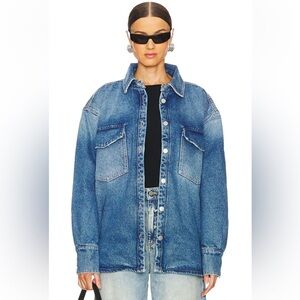 Icon Denim Noa Eco Overshirt jean jacket chore boyfriend oversized Revolve S